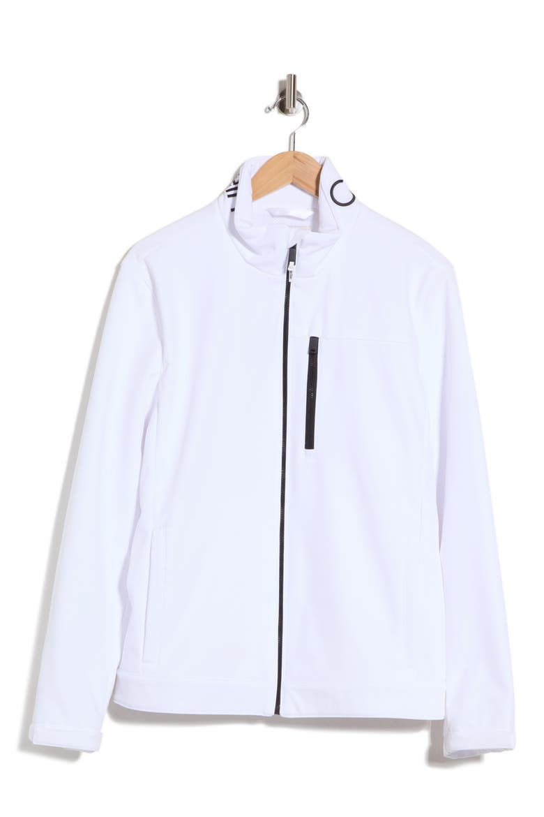 Stand Collar Soft Shell Jacket, Main, color, BRIGHT WHITE