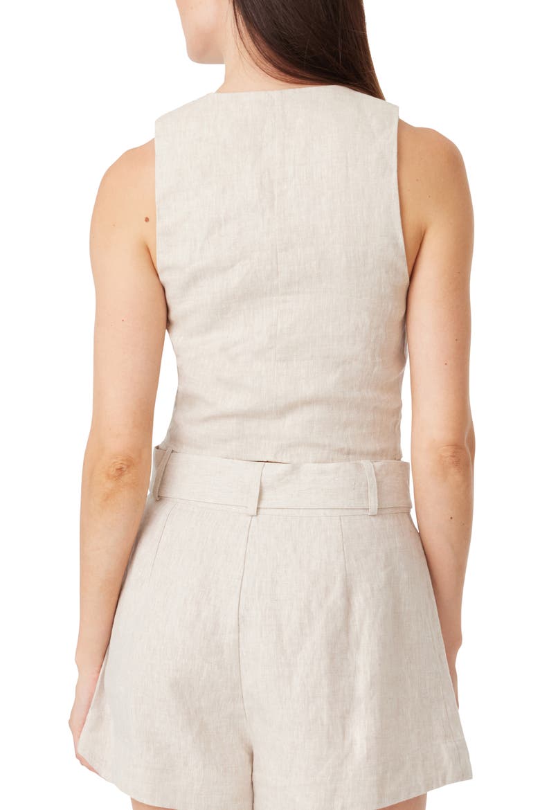 Linen Blend Vest, Alternate, color, OATMEAL