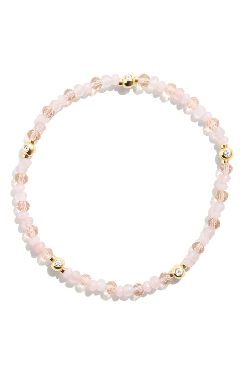 BaubleBar Neah Set of 5 Assorted Stretch Bead Bracelet, Alternate, color, Pink