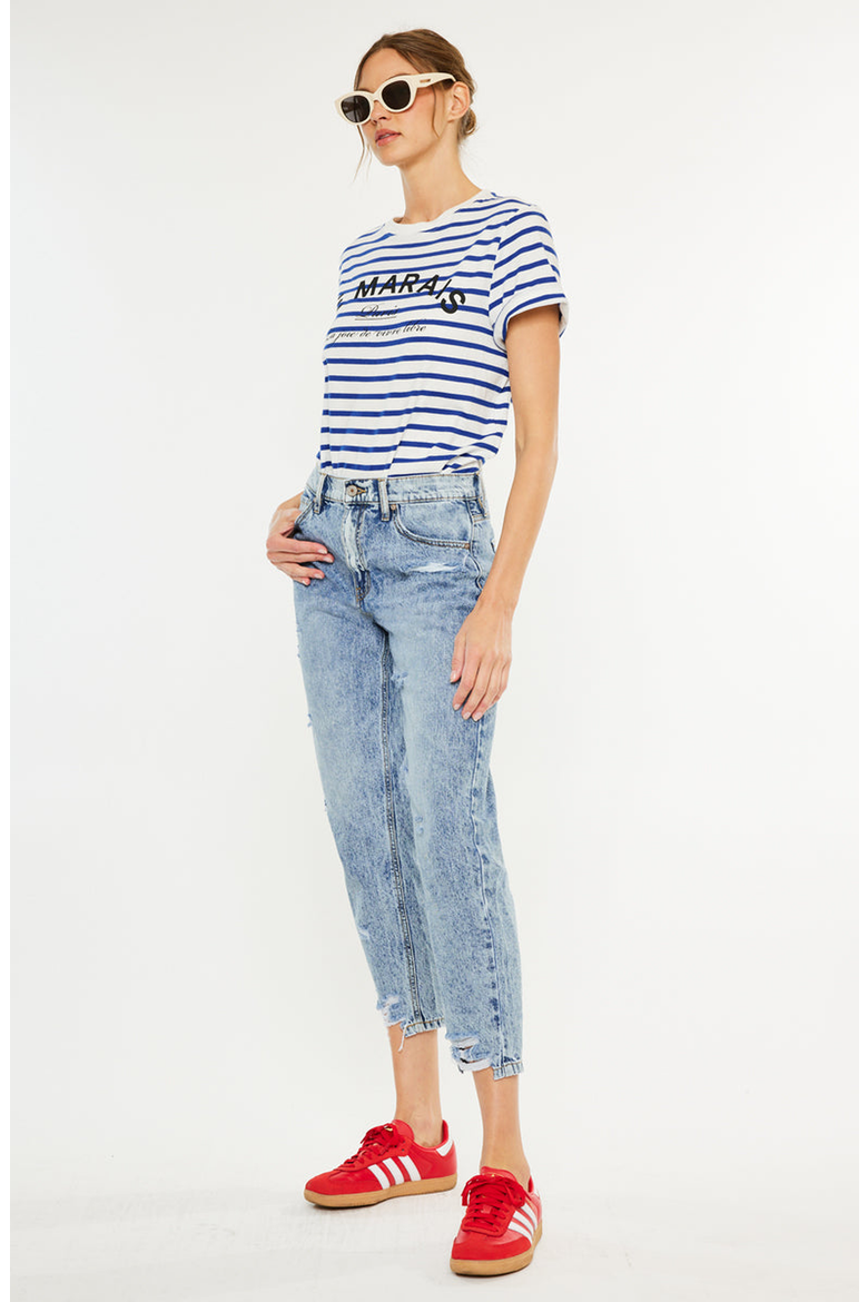 Harvey Ultra High Rise Mom Jeans, Alternate, color, Acid Wash