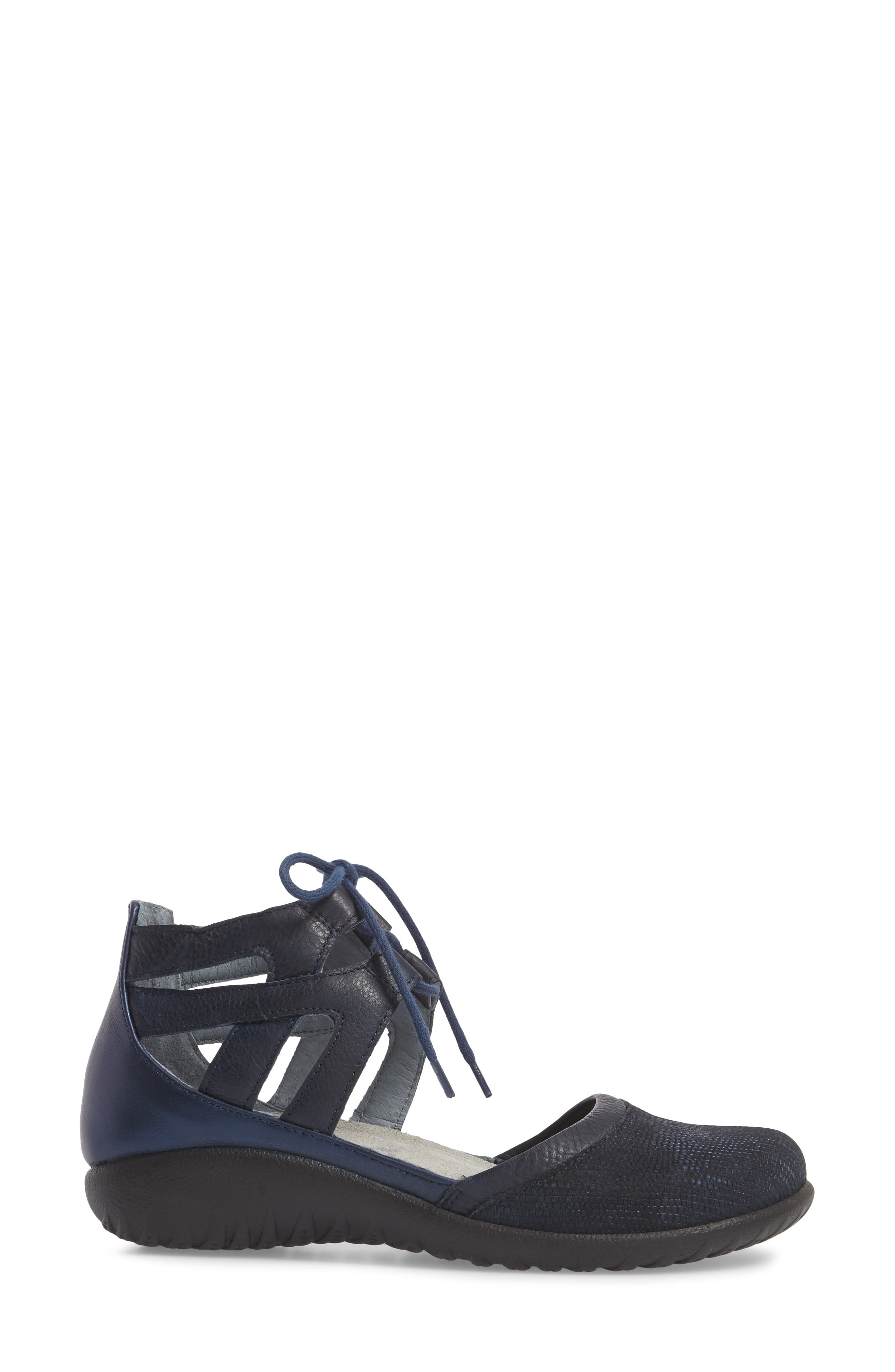 Kata Lace-Up Sandal, Alternate, color, NAVY REPTILE LEATHER