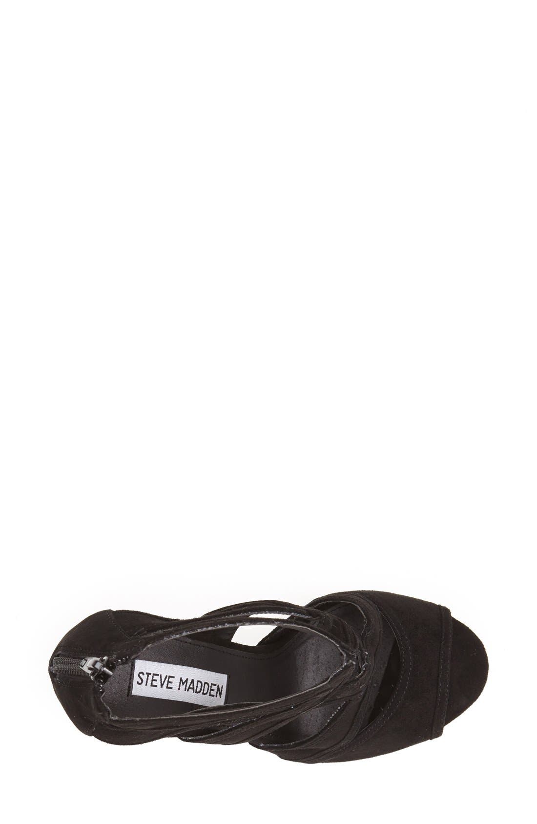 'Immence' Suede Sandal, Alternate, color, BLACK SUEDE