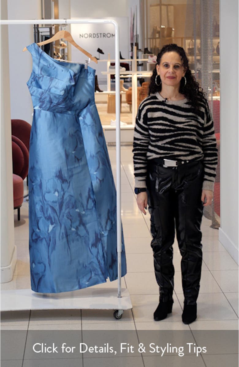 Faith One-Shoulder Evening Gown, sales video thumbnail