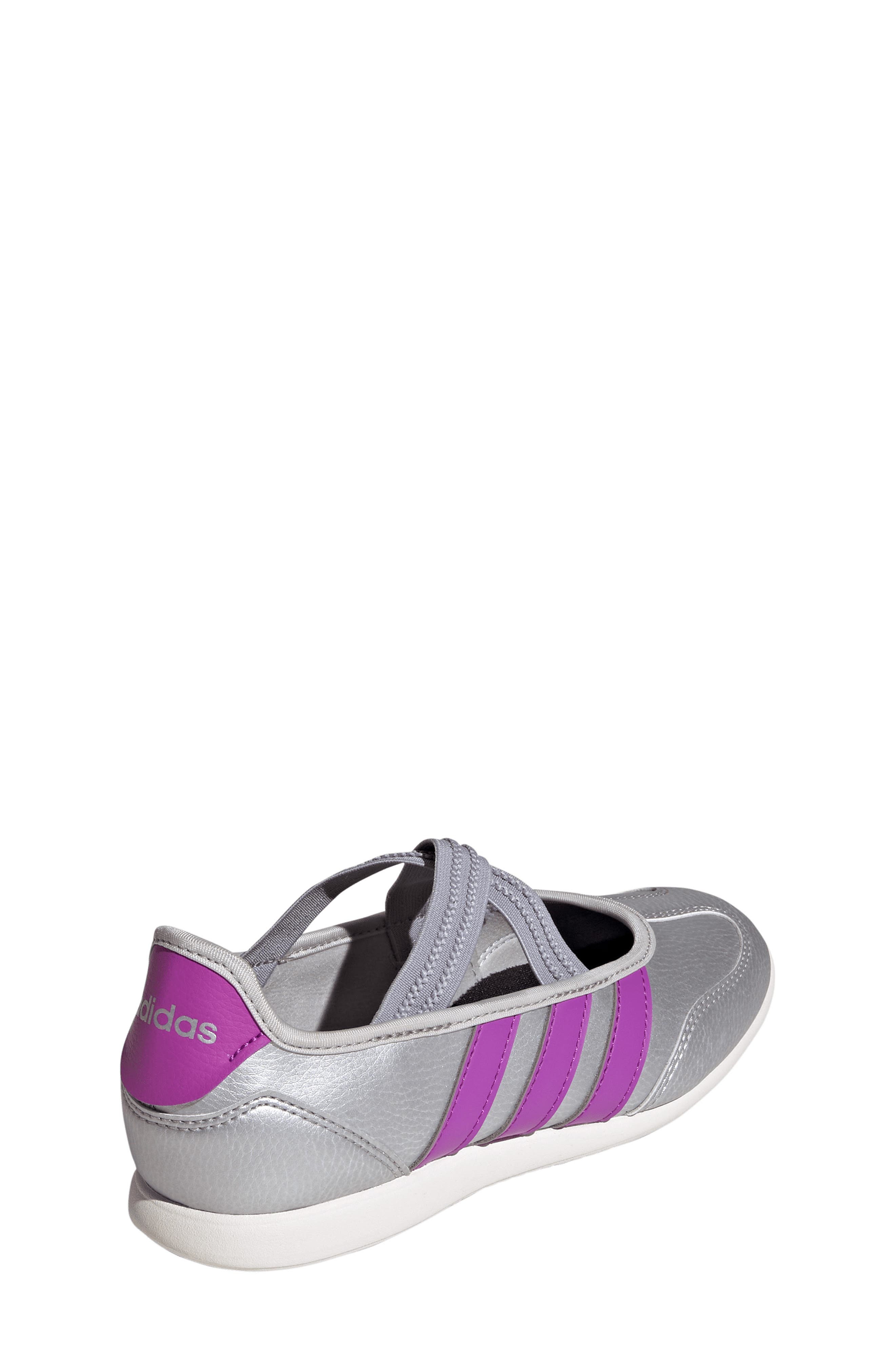 adidas Kids' Barreda Mary Jane Flat, Alternate, color, Silver / Purple / Off White