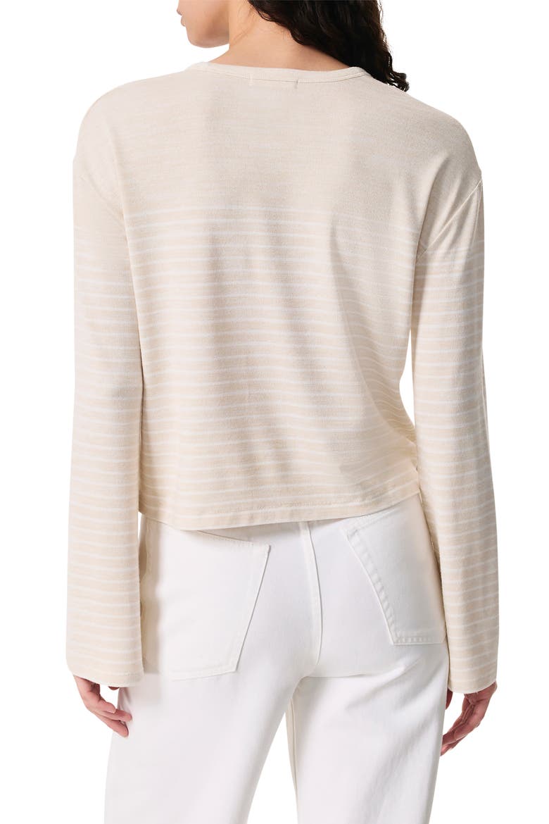 The Knit Stripe Long Sleeve T-Shirt, Alternate, color, IVORY WHITE