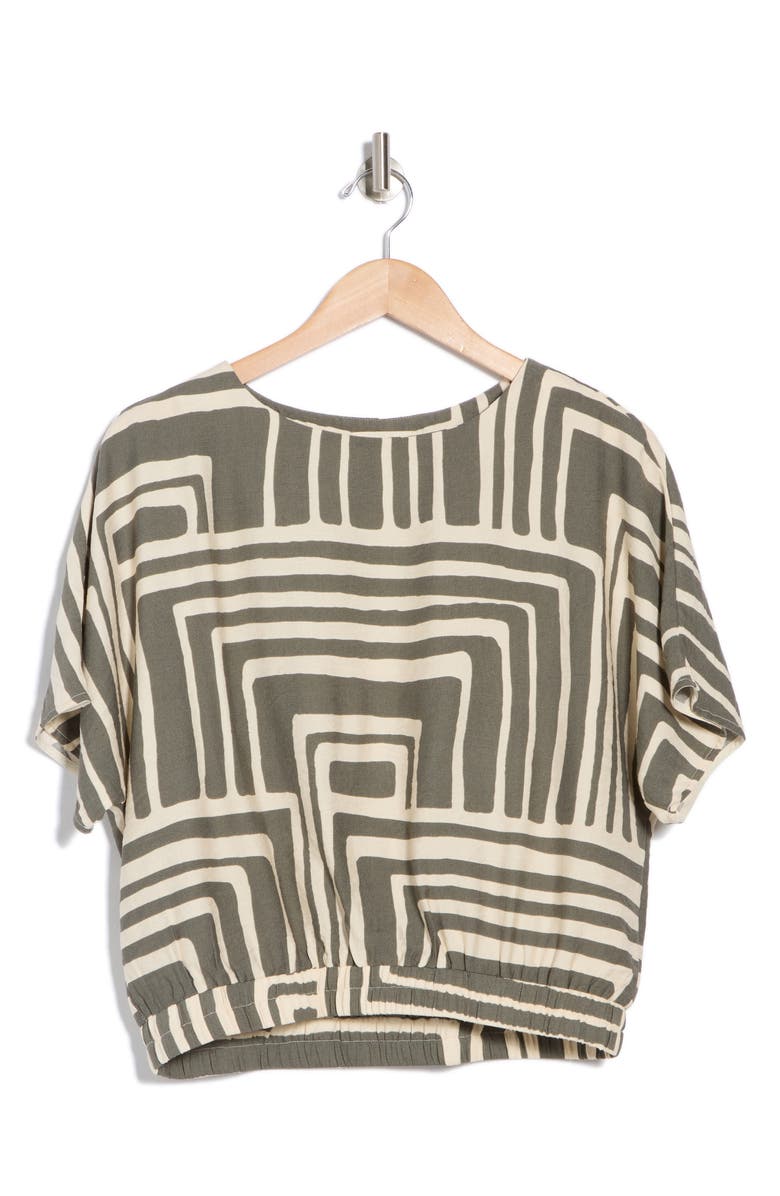 MELLODAY Geometric Print Boxy Top, Alternate, color,