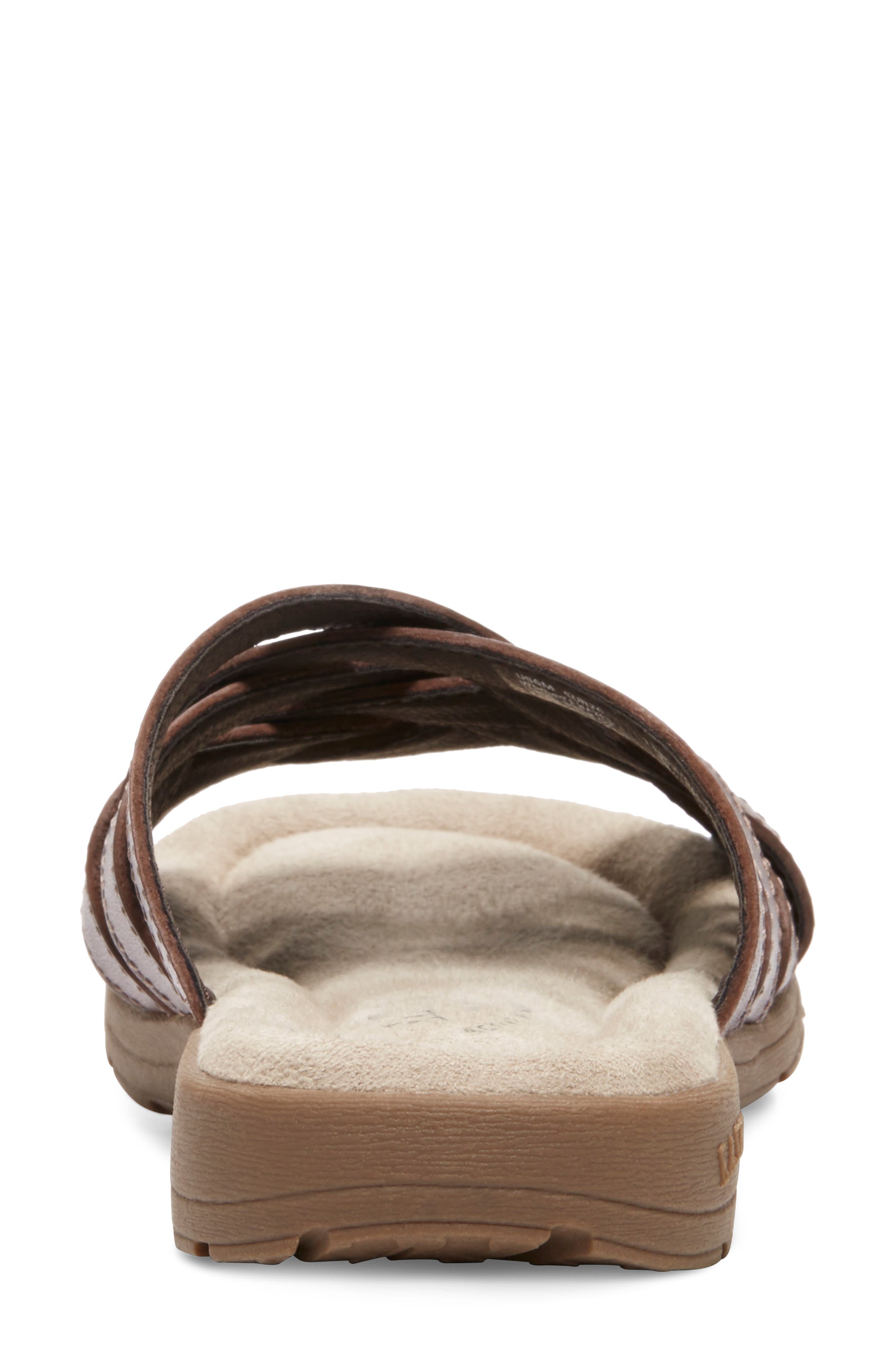 Eastland Hazel Woven Slide Sandal - Wide Width Available, Alternate, color, Brown