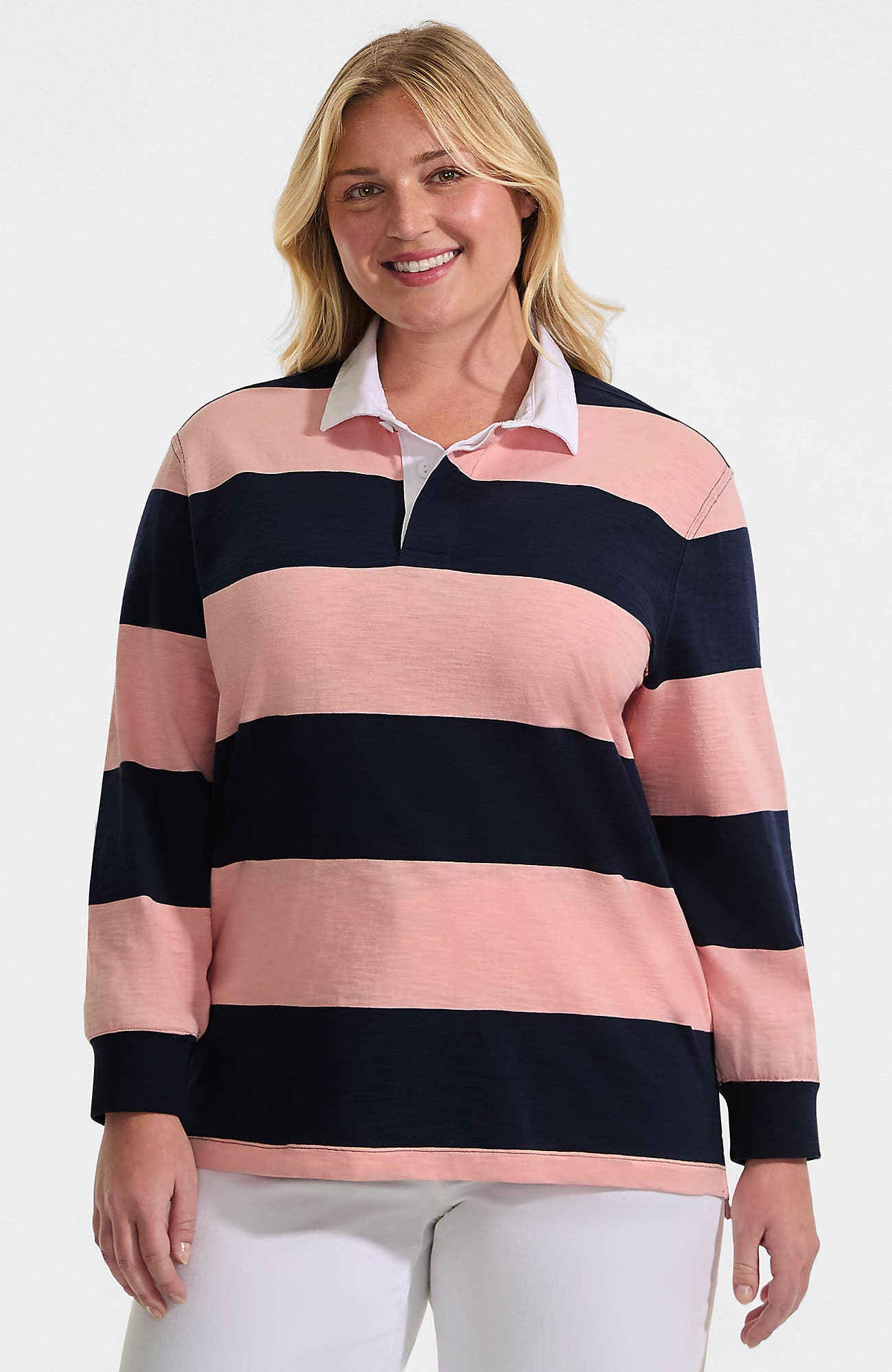 Long Sleeve Textured Rugby Polo - image 5