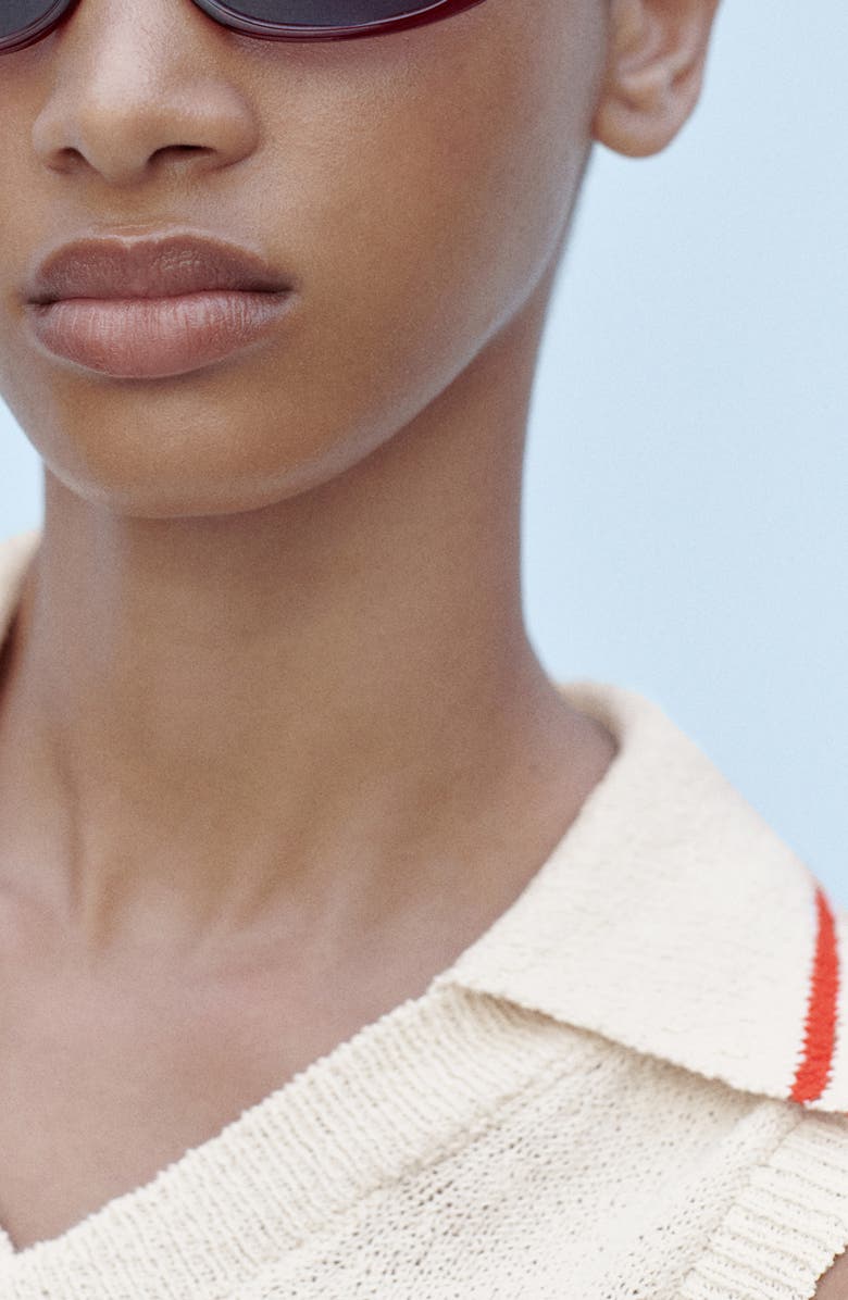 MANGO Stripe Sleeveless Sweater Vest, Alternate, color, 