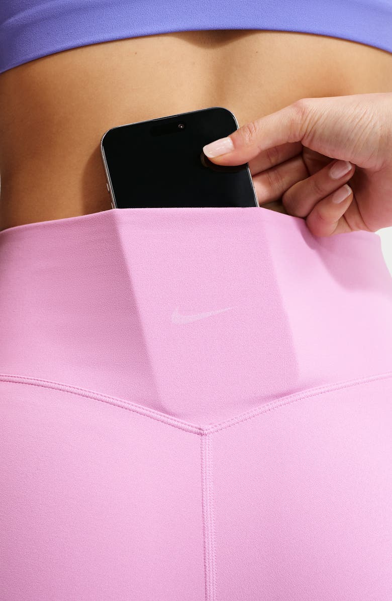 Nike Zenvy Dri-FIT High Waist 7/8 Leggings, Alternate, color, Light Magenta/White