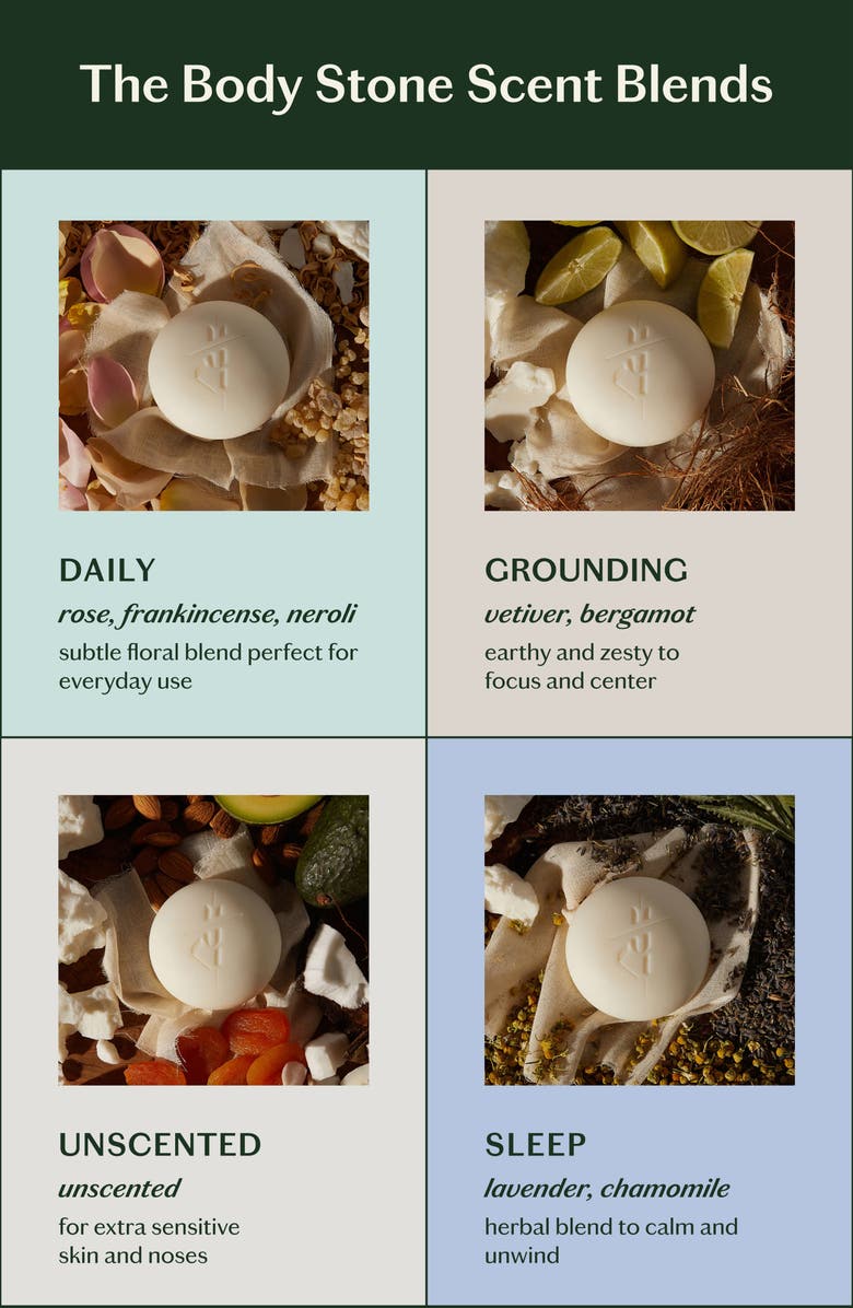 Kate McLeod Daily Stone - Moisturizing Lotion Bar with Rose, Frankincense & Neroli, Alternate, color, Starter Kit