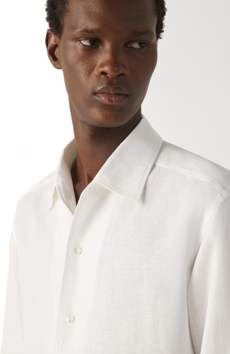 ZEGNA Oasi Lino Shirt, Alternate, color, White