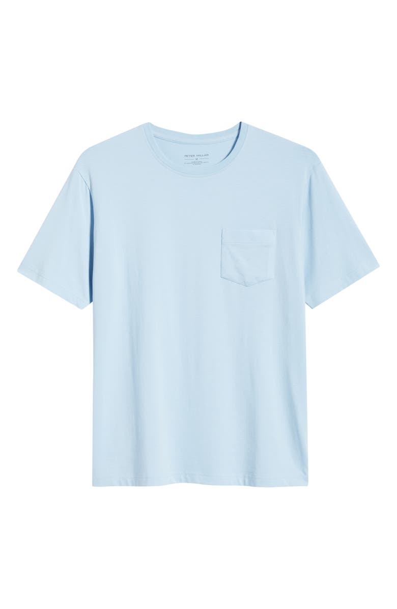 Peter Millar Crown Comfort Cotton Blend Pocket T-Shirt, Alternate, color, Stream Blue