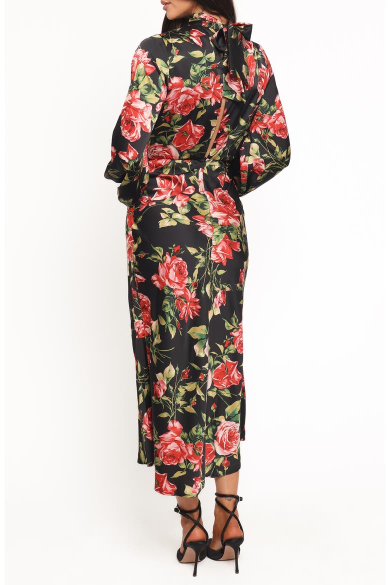 Perrie Floral Long Sleeve Dress, Alternate, color, BLACK FLORAL