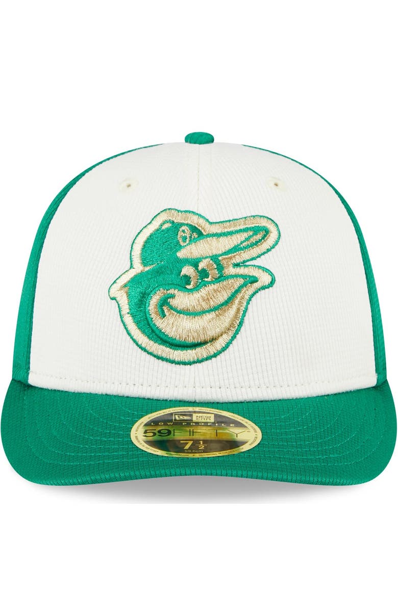 New Era Men's New Era White/Green Baltimore Orioles 2024 St. Patrick's Day Low Profile 59FIFTY Fitted Hat, Alternate, color, 