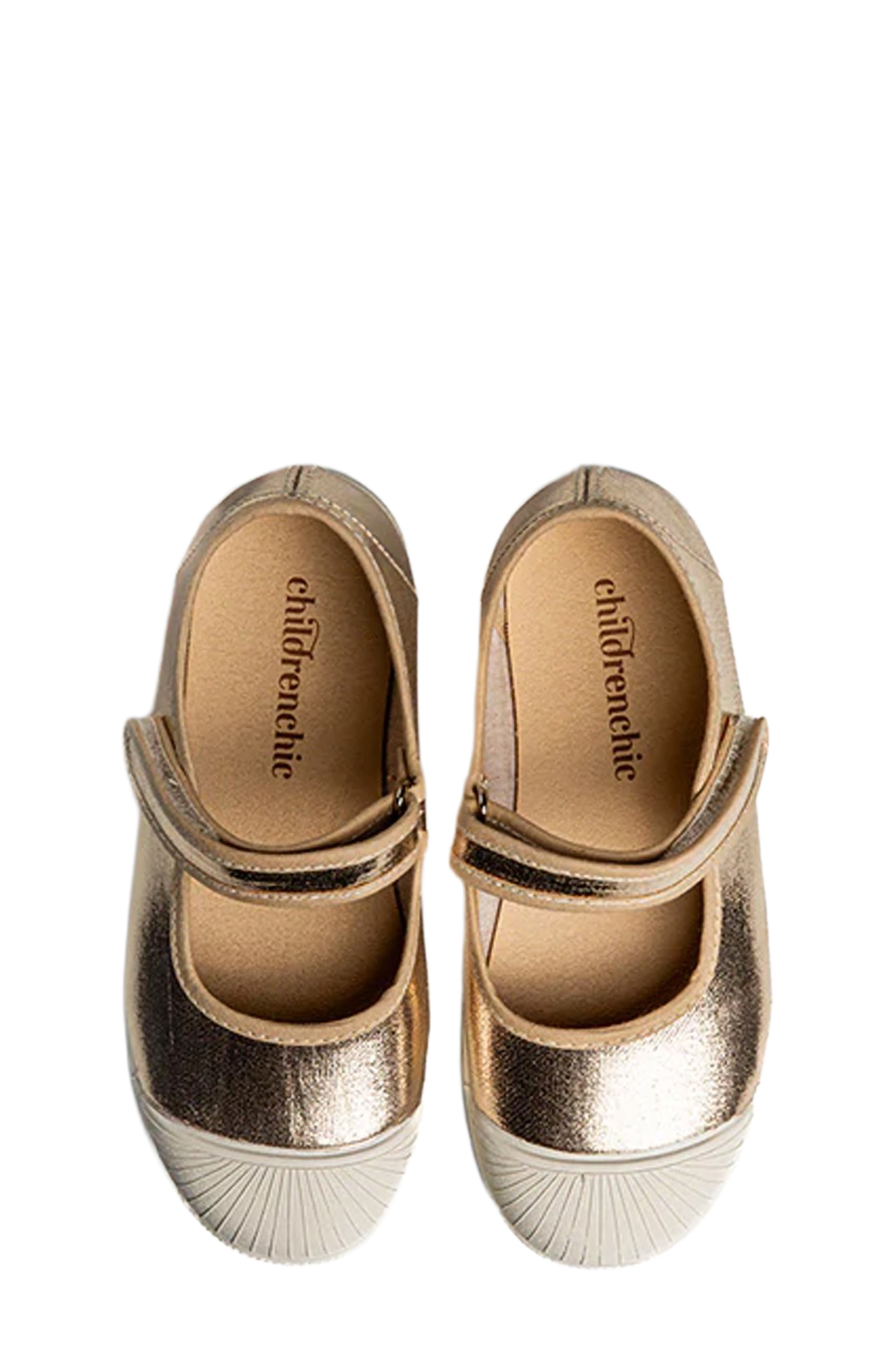 CHILDRENCHIC Kids' Mika Mary Jane Cap Toe Flat, Alternate, color, Gold