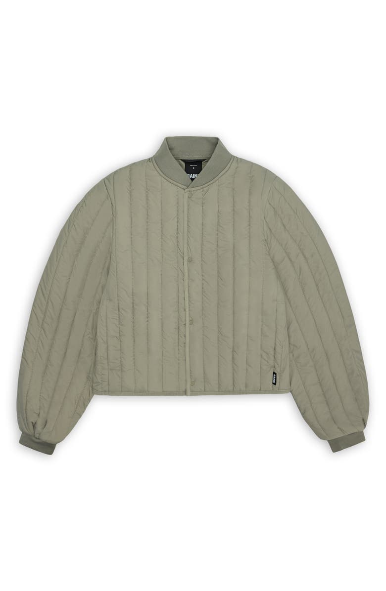 Rains Banja Water Resistant Channel Quilted Bomber Jacket, Alternate, color, Drift