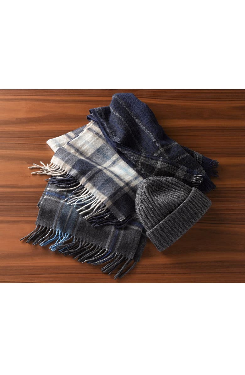 Andrew Stewart Rib Knit Wool & Cashmere Beanie, Main, color, 