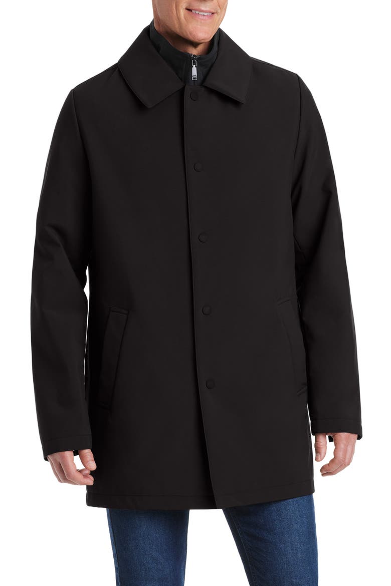 Longline Jacket with Bib, Alternate, color, BLACK