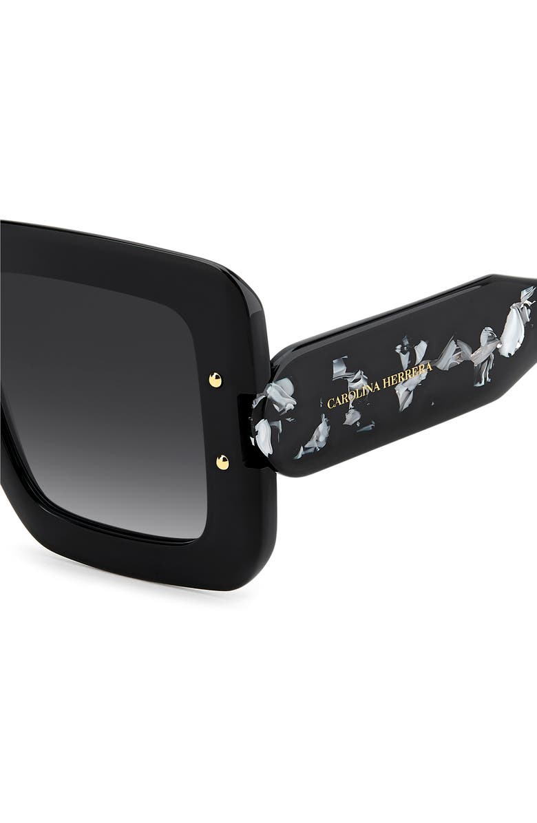 Carolina Herrera 50mm Square Sunglasses, Alternate, color, Black/ Dark Grey