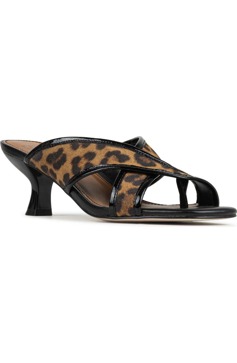 Donald Pliner Kaysha Kitten Heel Slide Sandal, Main, color, Tobacco/ Black