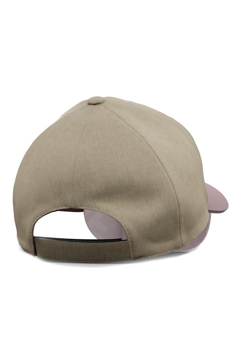 'Fendi Eyecap Baseball Cap with Mask Sunglasses, Alternate, color, BEIGE/ BORDEAUX MIRROR