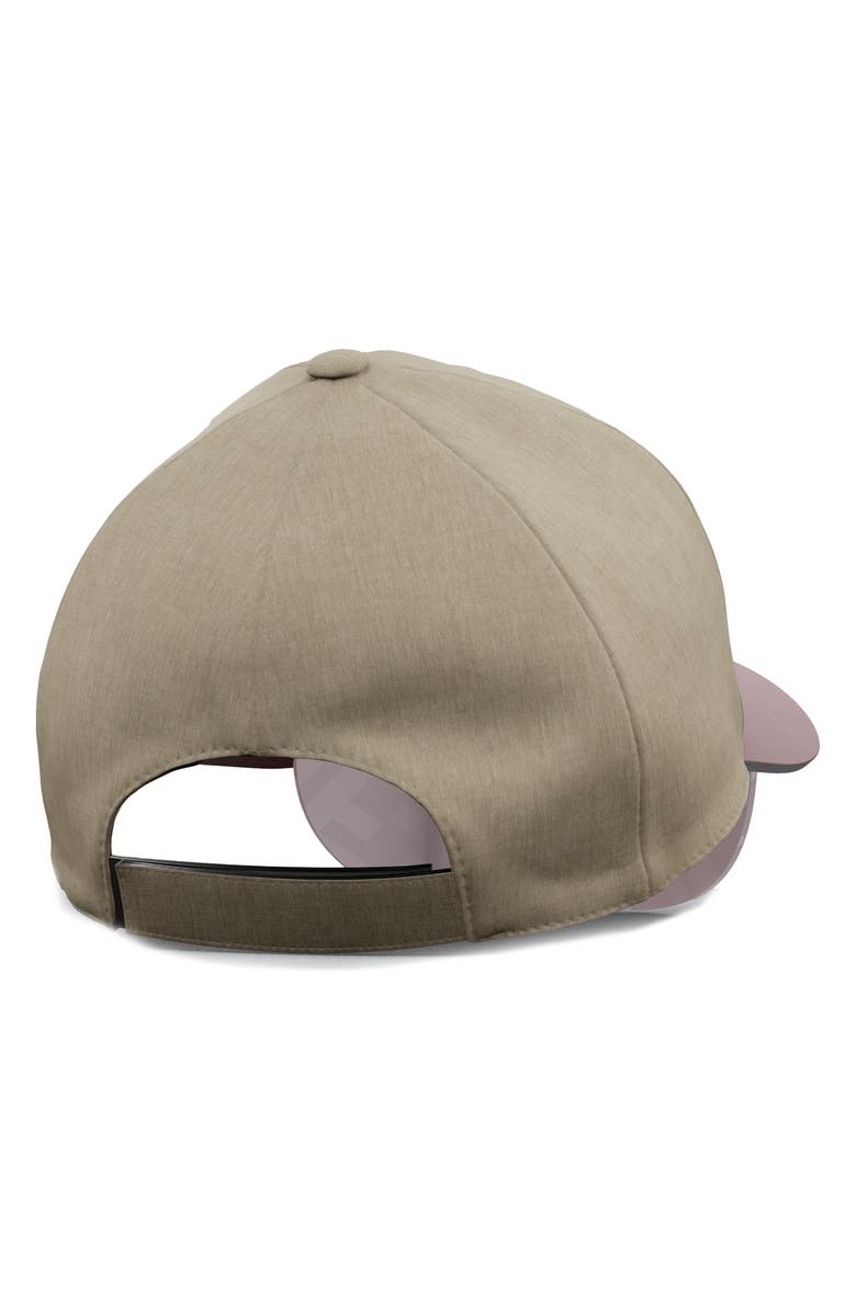 Fendi 'Fendi Eyecap Baseball Cap with Mask Sunglasses, Alternate, color, Beige/ Bordeaux Mirror