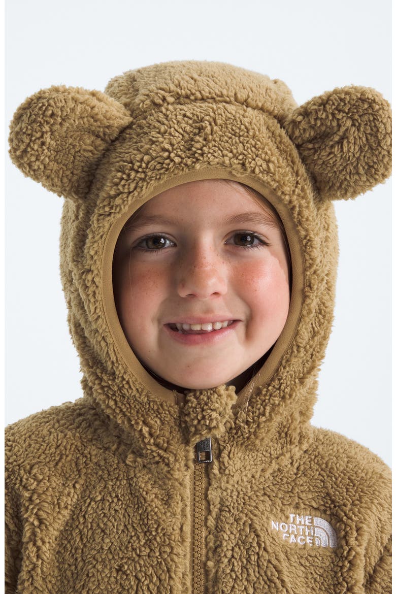Kids' Campshire Ear Appliqué Fleece Zip Hoodie, Alternate, color, TEDDY BROWN