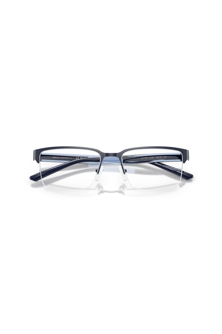 55mm Rectangle optical glasses, Alternate, color, Blue