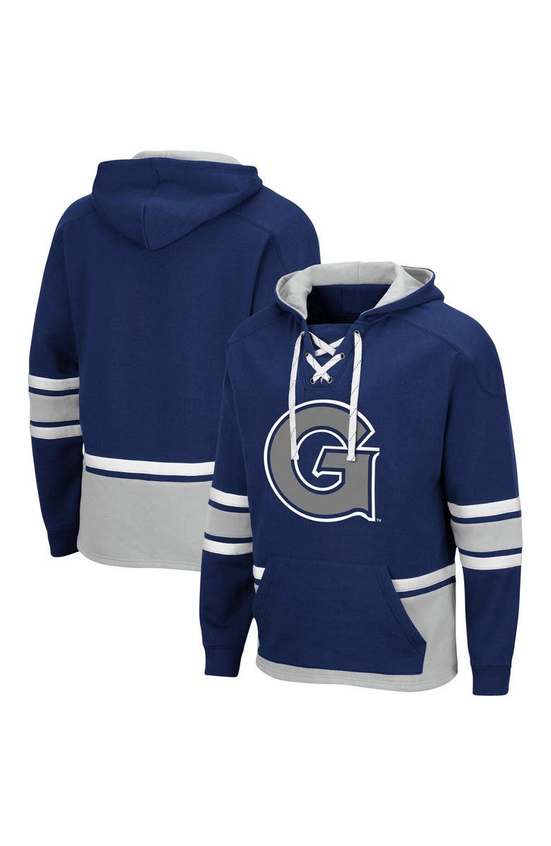 COLOSSEUM Men's Colosseum Navy Georgetown Hoyas Lace Up 3.0 Pullover Hoodie, Main, color,