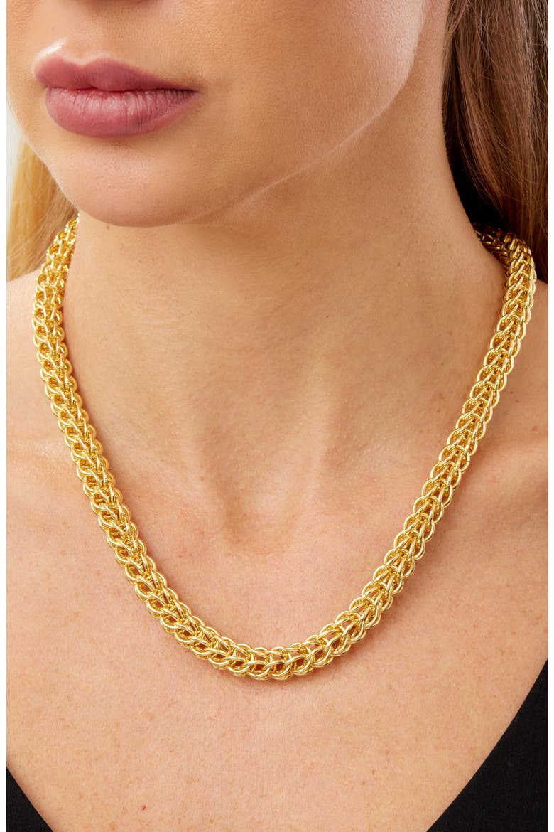 Woven Necklace, Main, color, YELLOW
