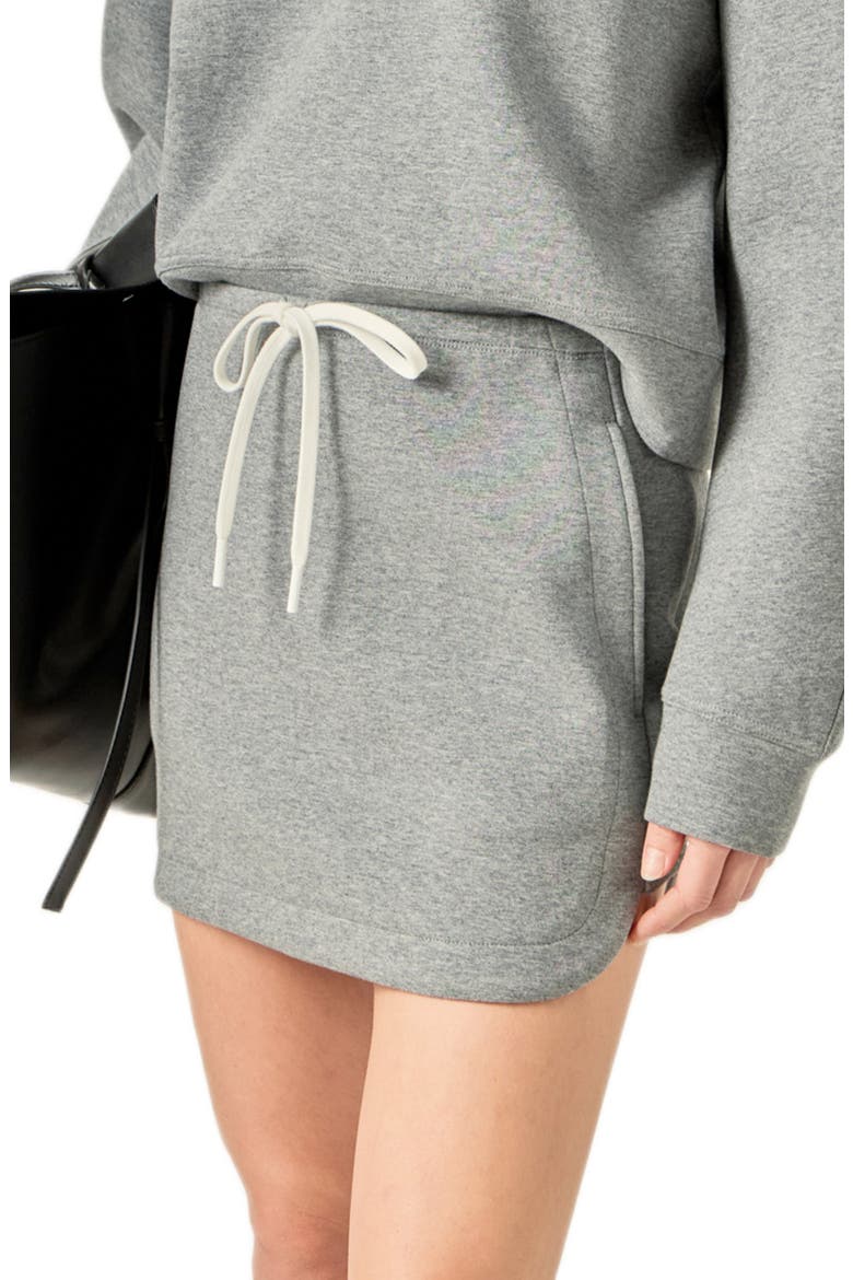 Scuba Drawstring Miniskirt, Alternate, color, GREY