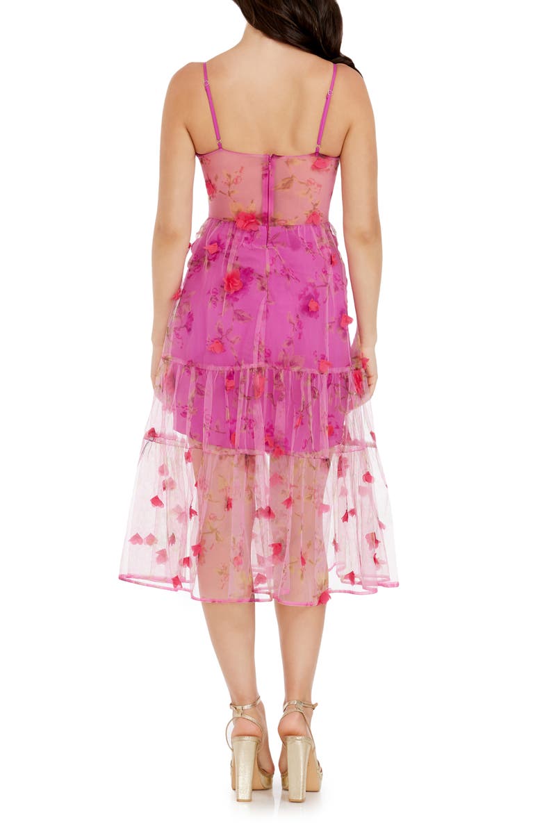 Dress the Population Paulette Floral Fit & Flare Midi Dress, Alternate, color,