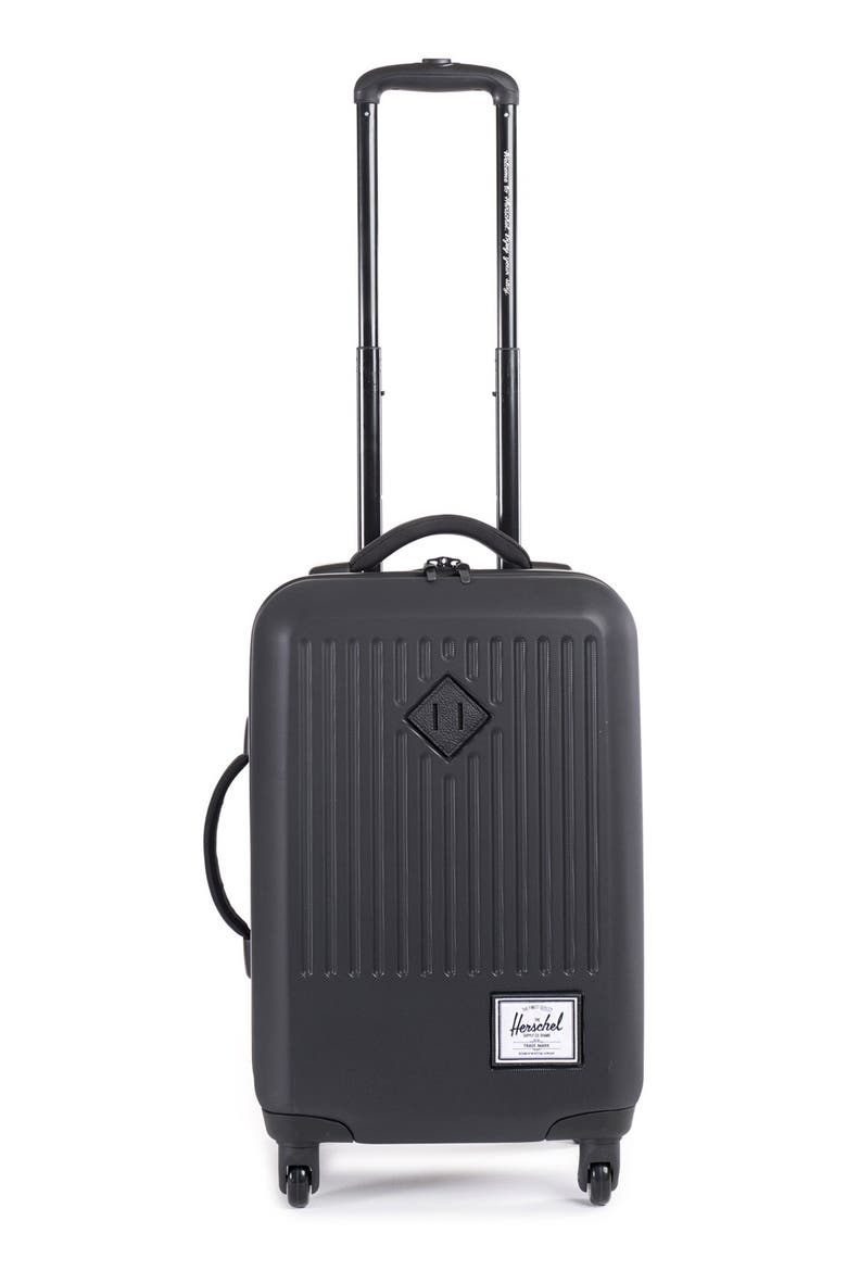 'Trade - Small' Rolling Hard Shell Suitcase, Main, color, BLACK