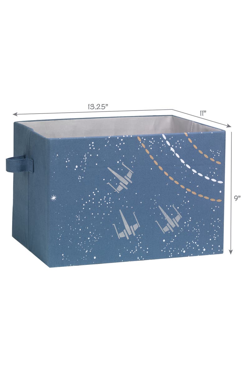 Lambs & Ivy Star Wars Galaxy Foldable/Collapsible Storage Bin/Basket Organizer, Alternate, color, Blue