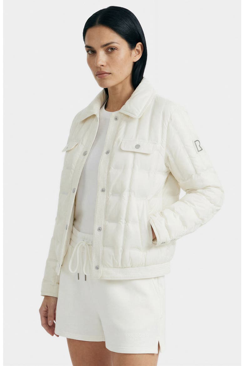 Seoul Quilted Down Shirt Jacket, Alternate, color, White