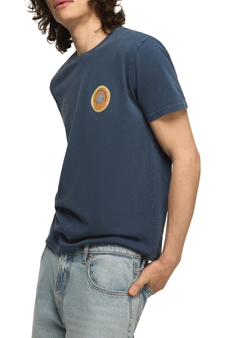 Blue Moon Orange Cotton Graphic T-Shirt, Alternate, color, DARK DENIM