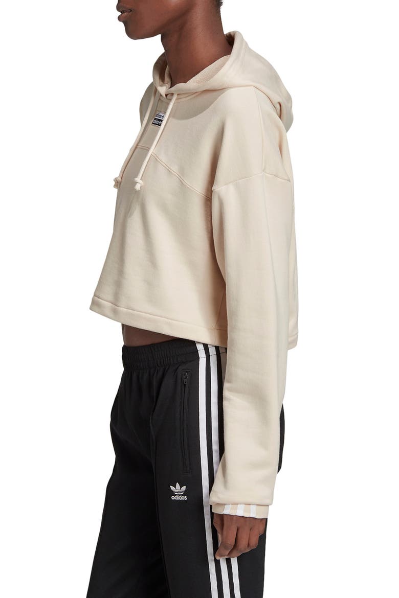 R.Y.V. Cropped French Terry Hoodie, Alternate, color, LINEN