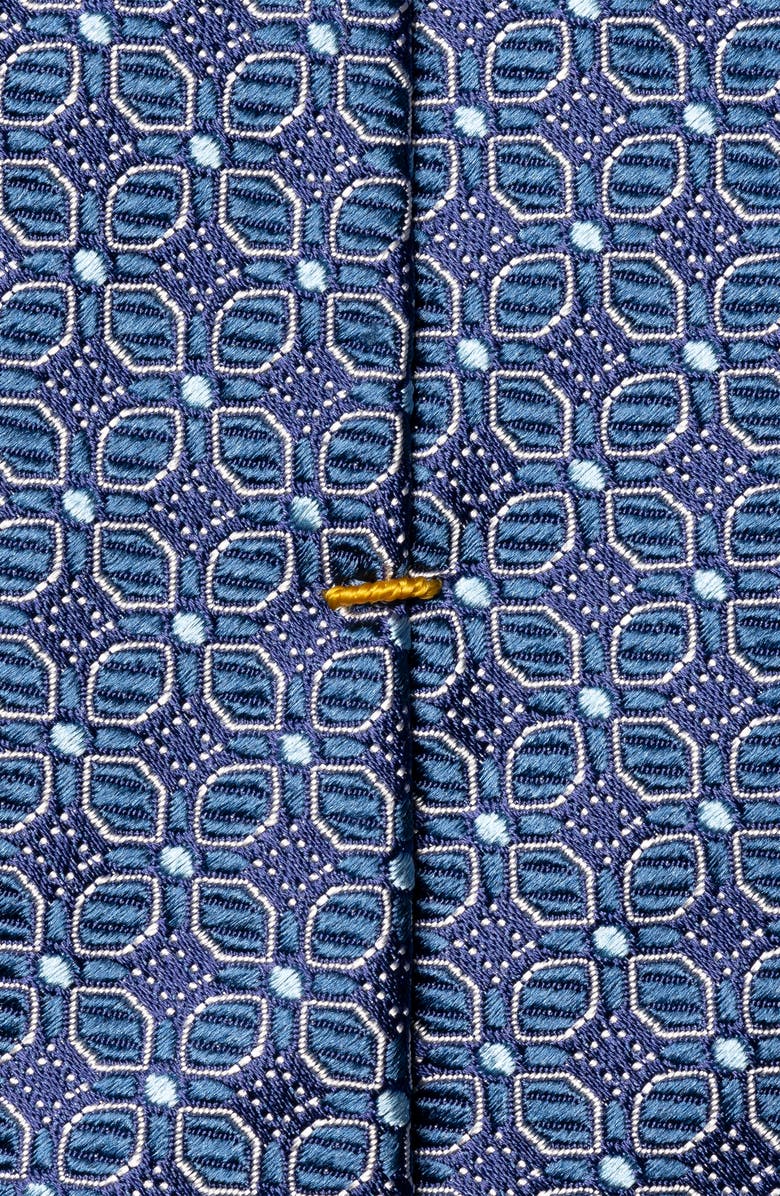 Eton Medallion Silk Tie, Alternate, color, Navy
