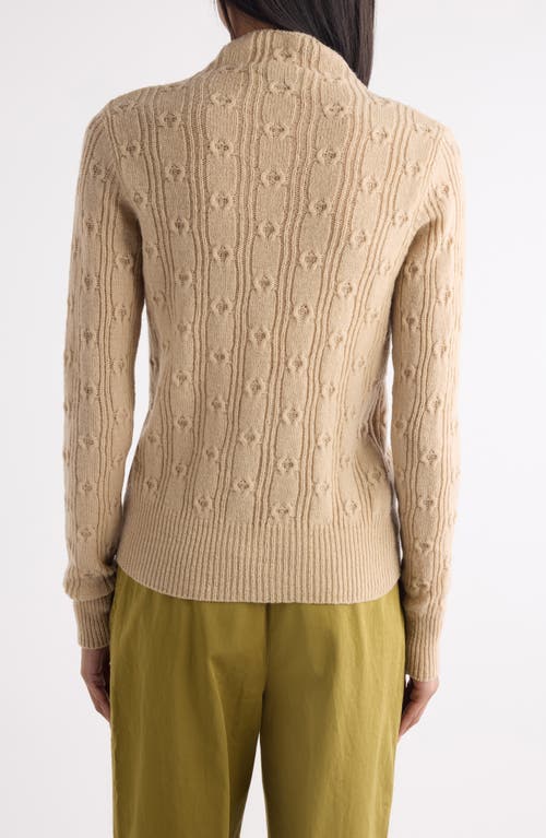 Dries Van Noten Tessy Mixed Stitch Wool Sweater In Brown