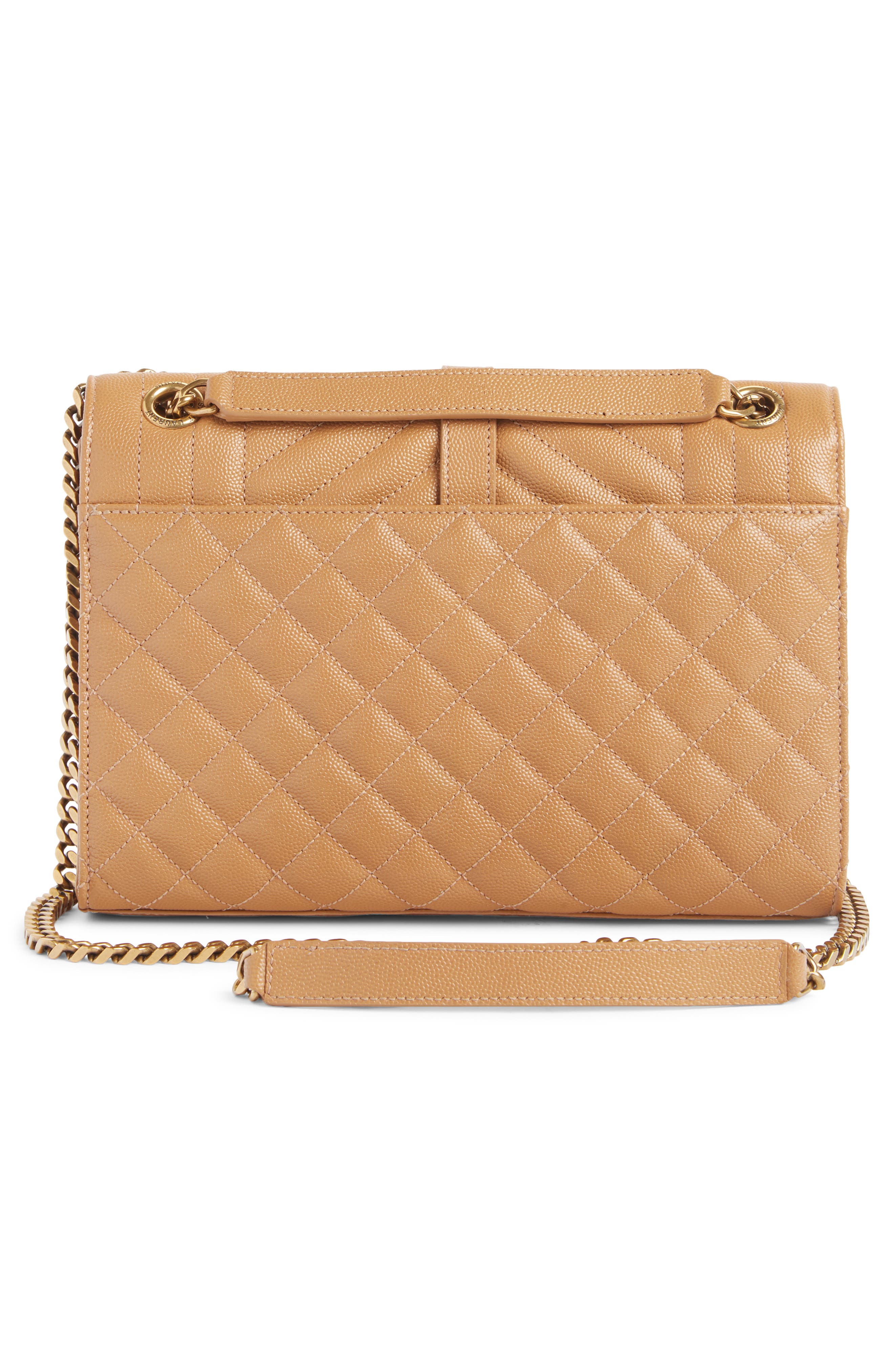 Saint Laurent Monogram Leather Envelope Bag, Alternate, color, 