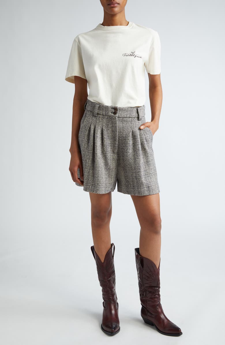 Golden Goose Journey Logo Cotton Graphic T-Shirt, Alternate, color, Heritage White/ Black