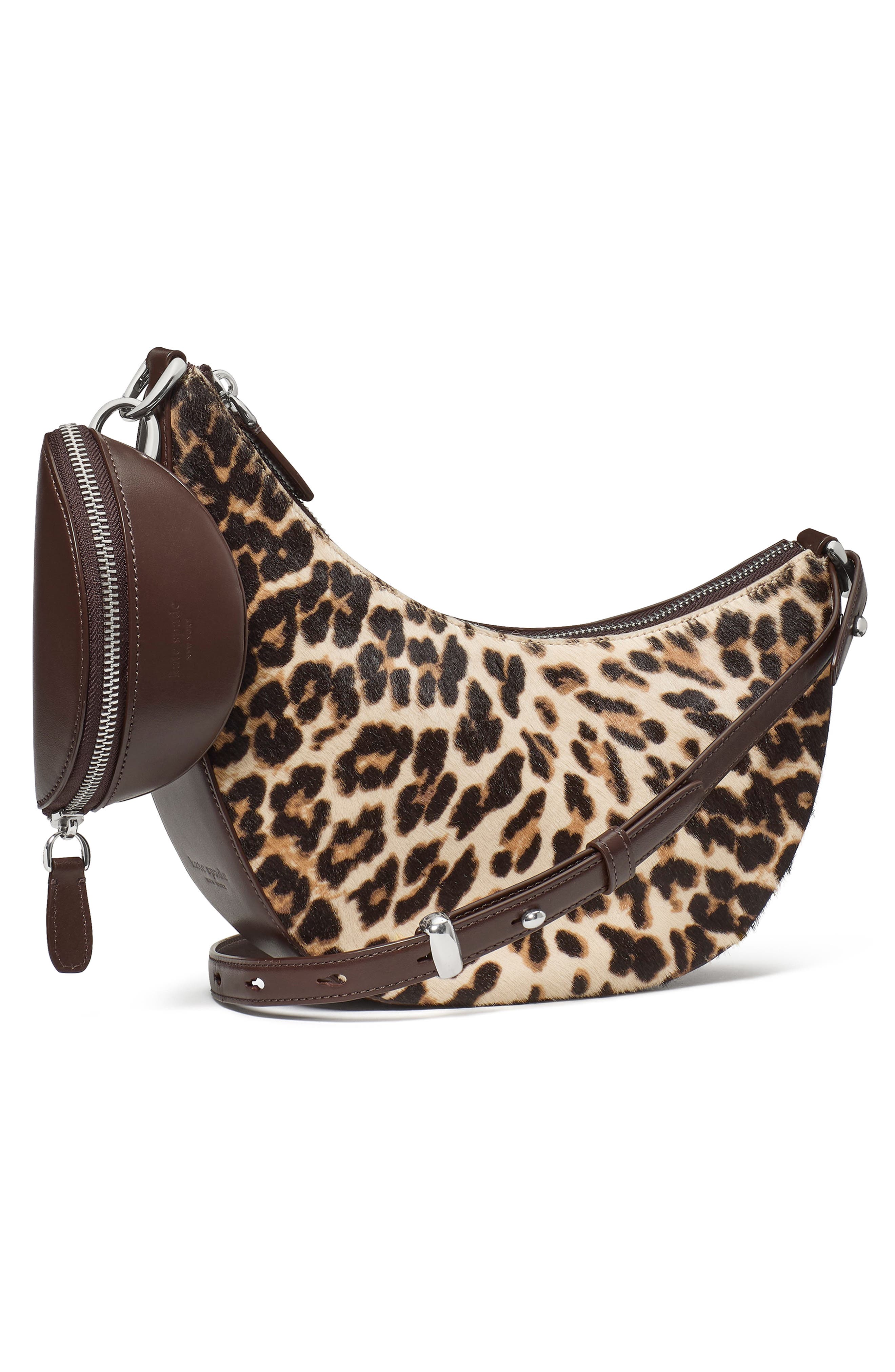 Kate Spade New York hug downtown genuine calf hair bag, Alternate, color, Leopard Multi