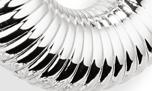 Nordstrom 3-pack Twisted Chunky Hoop Earrings In Rhodium