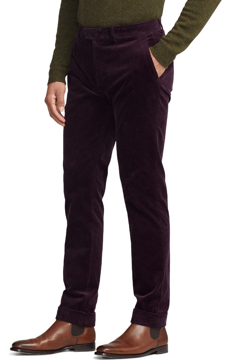 Ralph Lauren Purple Label Eaton Cotton Corduroy Pants, Alternate, color,