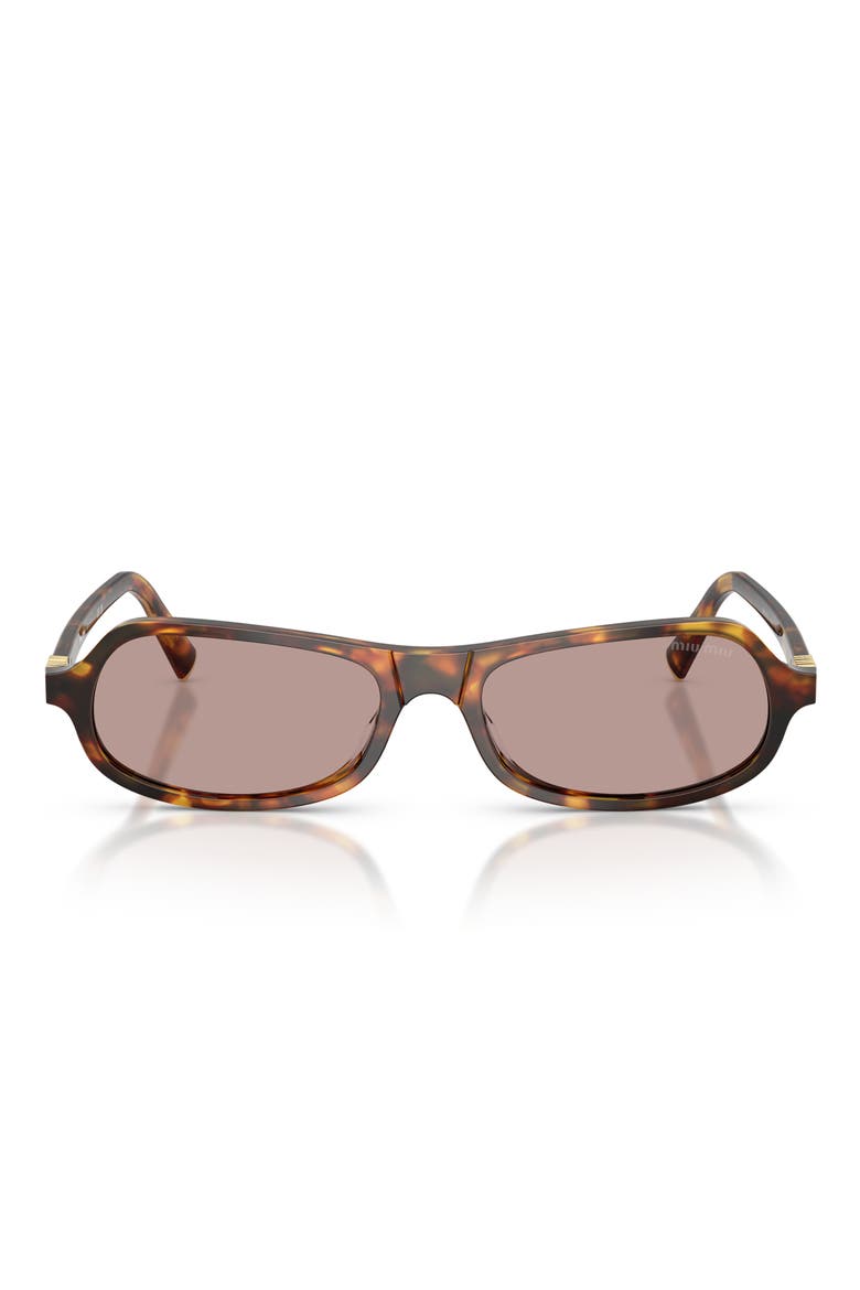 55mm Irregular Sunglasses, Main, color, HONEY HAVANA / PURPLE BROWN