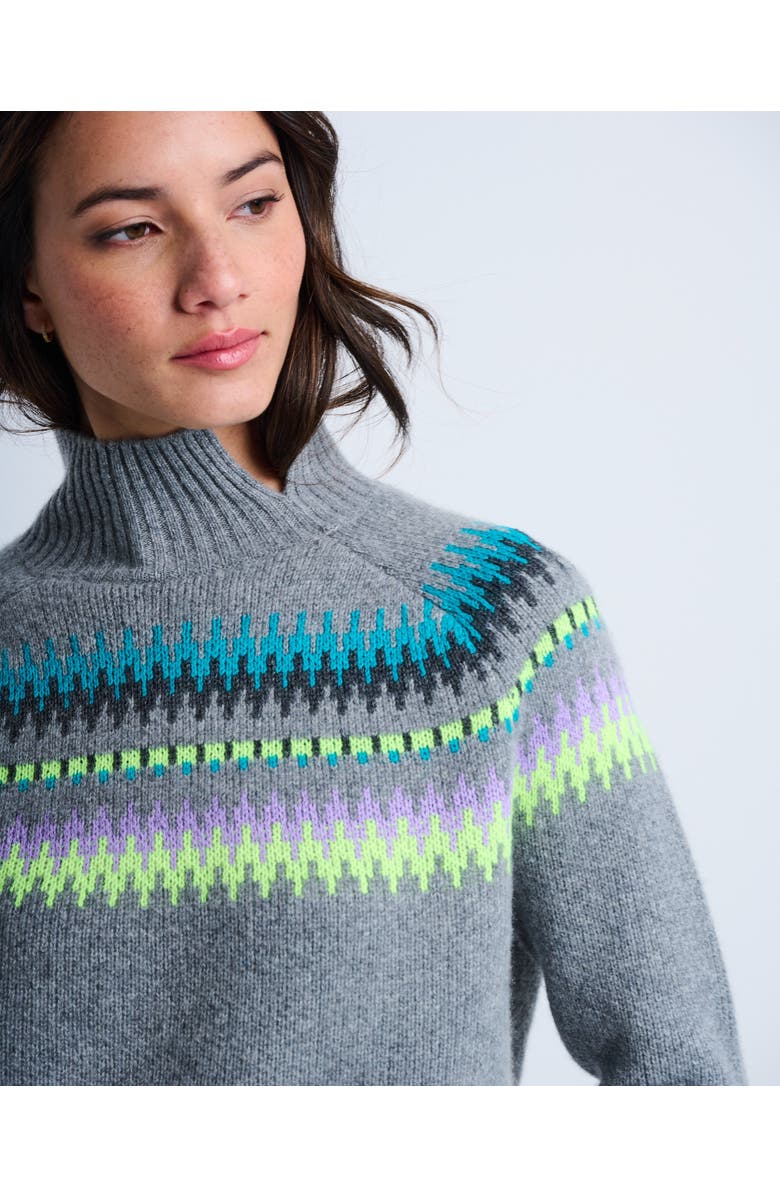 Lisa Todd Fireside Fair Isle Sweater, Alternate, color, Fog