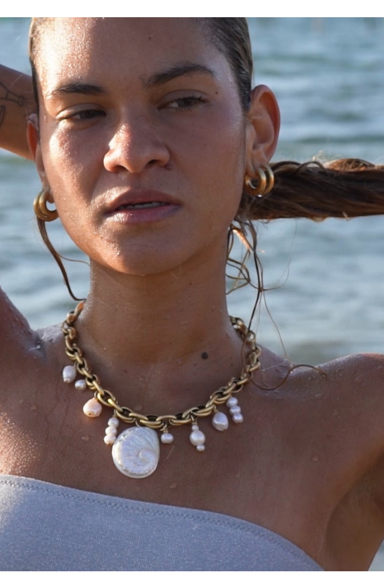 sccollection Cala Necklace, Alternate, color, Gold