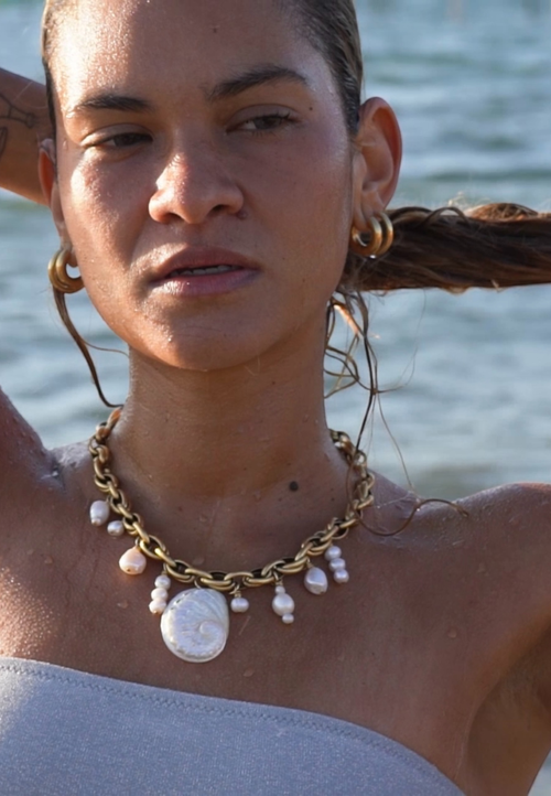 Sccollection Cala Necklace In Gold