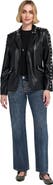 ELLE Collection Studded Faux Leather Blazer